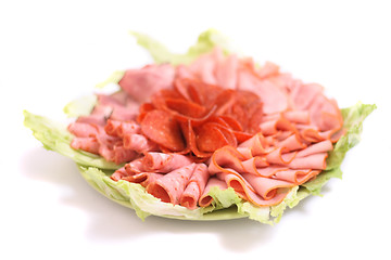 Image showing salami background