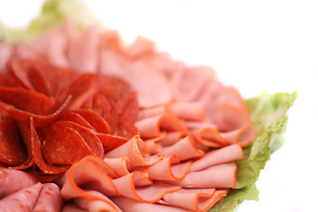 Image showing salami background