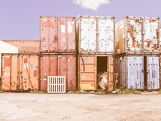 Image showing  Shipping containers vintage