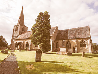 Image showing St Mary Magdalene church in Tanworth in Arden vintage