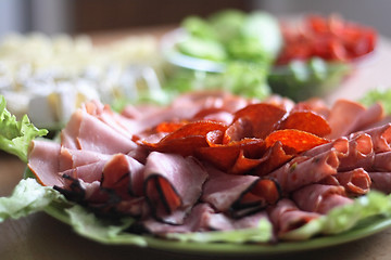 Image showing salami background