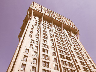 Image showing Torre Velasca, Milan vintage