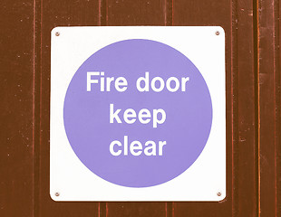 Image showing  Fire door vintage