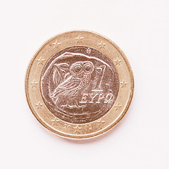 Image showing  Greek 1 Euro coin vintage