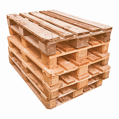 Image showing  Pile of pallets vintage