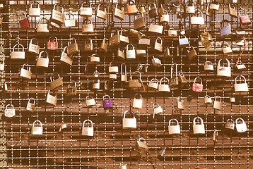 Image showing  Love locks vintage