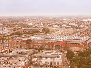 Image showing Leipzig aerial view vintage