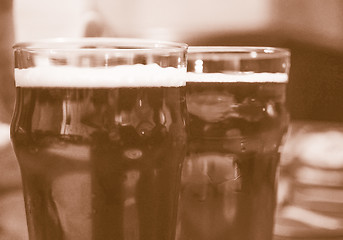 Image showing  Beer pint vintage