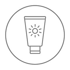 Image showing Sunscreen line icon.