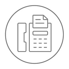 Image showing Fax machine line icon.