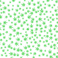 Image showing Green Cannabis Leaves Background