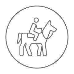 Image showing Horse riding line icon.