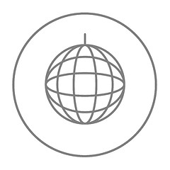 Image showing Disco ball line icon.