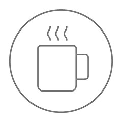 Image showing Mug of hot drink line icon.