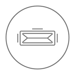 Image showing Virtual reality headset line icon.