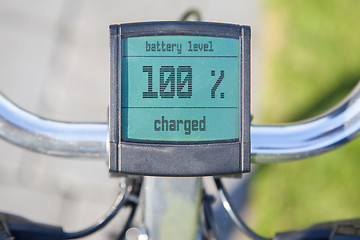 Image showing Electric bicycle display in the sun
