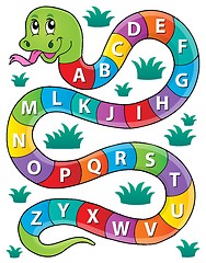 Image showing Snake with alphabet theme image 1