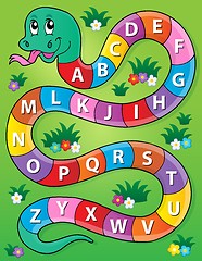 Image showing Snake with alphabet theme image 2