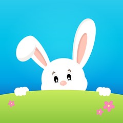 Image showing Image with lurking Easter bunny theme 2