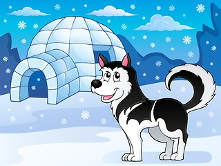 Image showing Husky dog theme image 3