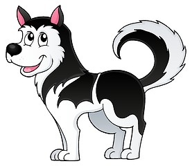 Image showing Husky dog theme image 1