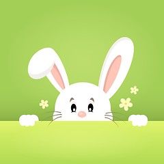 Image showing Image with lurking Easter bunny theme 1