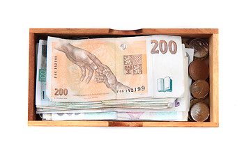 Image showing czech money and house