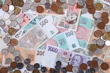 Image showing czech money background