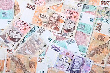 Image showing czech money background