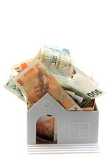 Image showing czech money and house