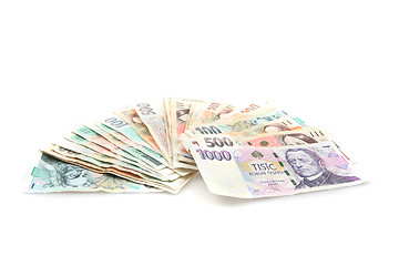 Image showing czech money isolated