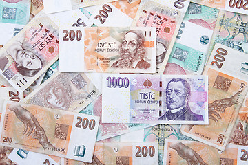 Image showing czech money background