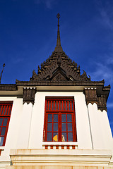 Image showing asia  thailand  in   cross colors  roof wat  palaces       mosai