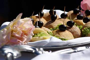 Image showing sandwichs with flowers