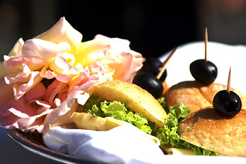 Image showing sandwichs with flowers