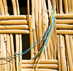 Image showing texture bamboo in morocco africa brown natural line closeup