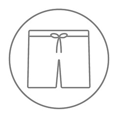 Image showing Swimming trunks line icon.