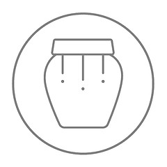 Image showing Drum instrument line icon.