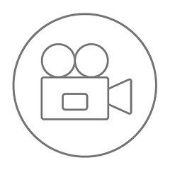 Image showing Video camera line icon.