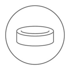 Image showing Hockey puck line icon.