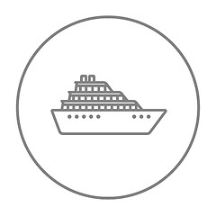 Image showing Cruise ship line icon.