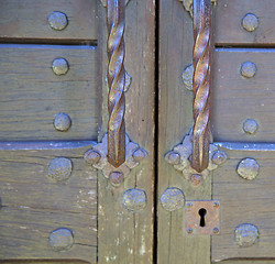 Image showing abstract  house  door     in italy  lombardy           closed  n