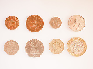 Image showing  Pound coin series vintage