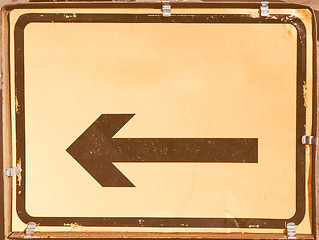 Image showing  Direction arrow sign vintage