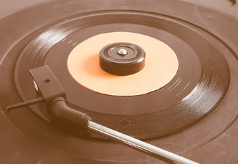 Image showing  Vinyl record on turntable vintage