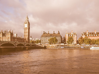 Image showing Westminster Bridge vintage