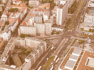 Image showing Berlin aerial view vintage