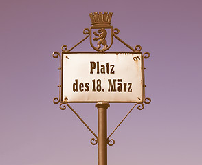 Image showing  Street sign vintage