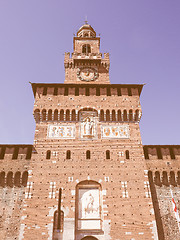 Image showing Castello Sforzesco Milan vintage