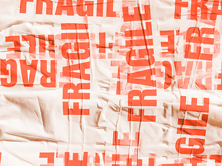 Image showing  Fragile packet parcel vintage